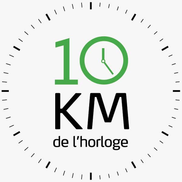 logo 10km horloge