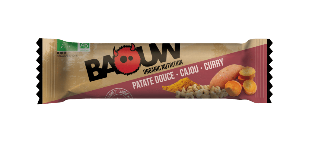 barre energétique baouw patate douce, cajou, curry