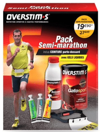 Emballage du pack semi-marathon overstims