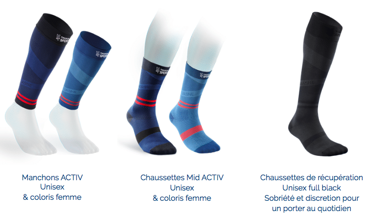 Présentation de 3 paires de chaussettes différentes (bleue et noire)