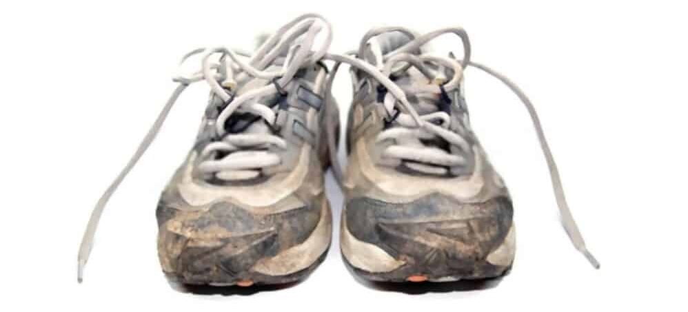 Chaussures de running usées